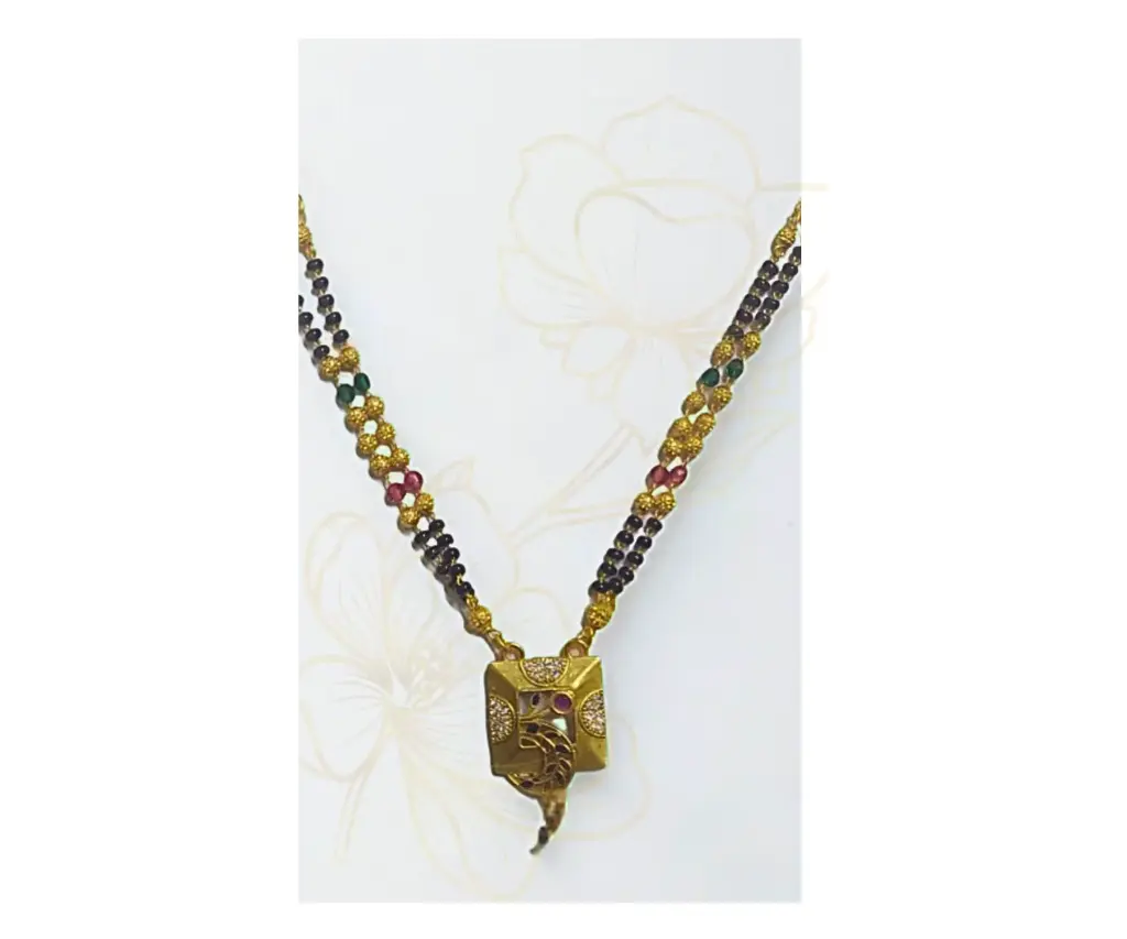Rectangular pendant mangalsutra