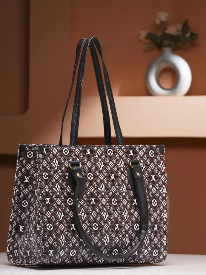 👜 Monogram Print Premium Tote Bag