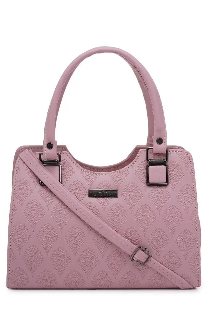Blush Bloom Embossed Handbag