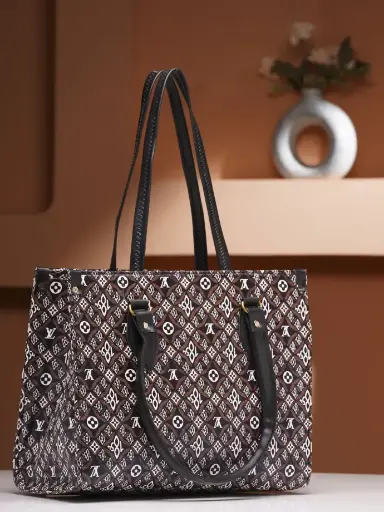 👜 Monogram Print Premium Tote Bag